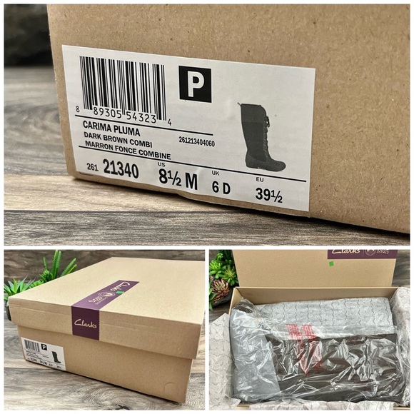 NIB Clarks Carima Pluma Waterproof Snow Winter Knee High Boot - Picture 13 of 14